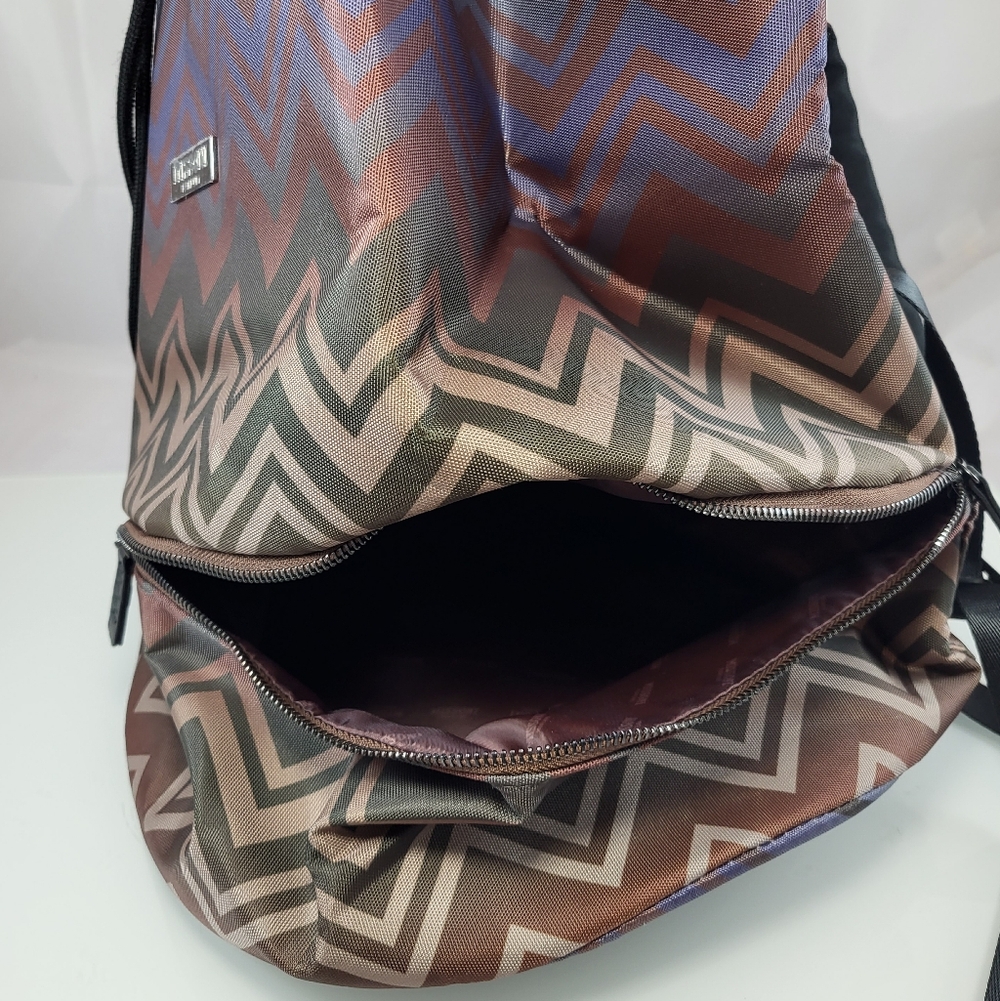 NWT Missoni Multicolor Zigzag Backpack Luggage Gy… - image 11